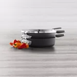 Calphalon Select by Calphalon 3-Piece Hard-Anodized Aluminum Nonstick Cookware Set, Black thumbnail 3