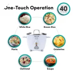 AROMA Simply Stainless 14-Cup Rice Cooker, White thumbnail 5
