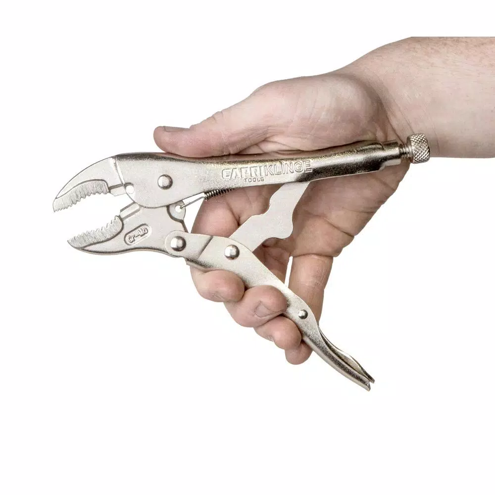 Capri Tools Klinge 5 in. Curved Jaw Locking Pliers with Wire Cutter, Chrome Molybdenum Steel