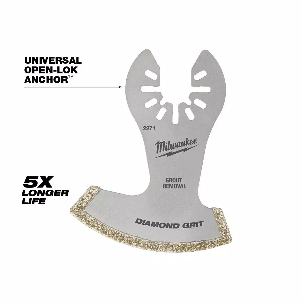 Milwaukee 2-1/2 in. Diamond Grit Segment Boot Oscillating Multi-Tool Blade, Universal Fit