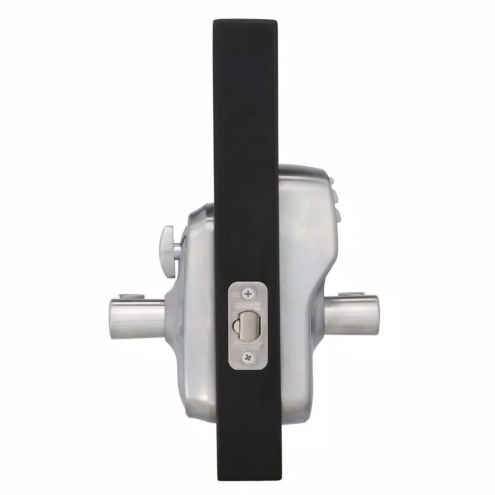 Schlage Elan Satin Chrome Electronic Keypad Door Lever with Plymouth Trim and Flex Lock