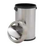 Household Essentials Design Trend 65L 17 Gallon Stainless Steel Commercial Round Trash Can with Swing Lid thumbnail 3