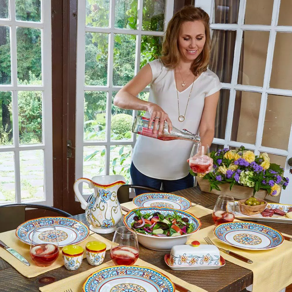 Euro Ceramica Duomo Collection Stoneware Serving Bowl, 48oz