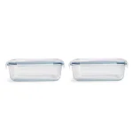 Core Kitchens Vented Glass Food Storage Container Set, 2-Pack, 46 oz, Blue thumbnail 3