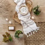 LITTON LANE Soft Gray Water Hyacinth and Seagrass Wicker Decorative Tray Set of 3 with Handles thumbnail 7