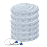 POWERTEC 4 in. x 50 ft. Flexible PVC Dust Collection Hose Kit with 2 Stainless Steel Key Hose Clamps, Clear thumbnail 1