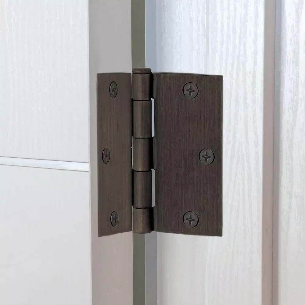 Design House 3.5 in. Square Corner Door Hinge, Oil Rubbed Bronze, 10-Pack