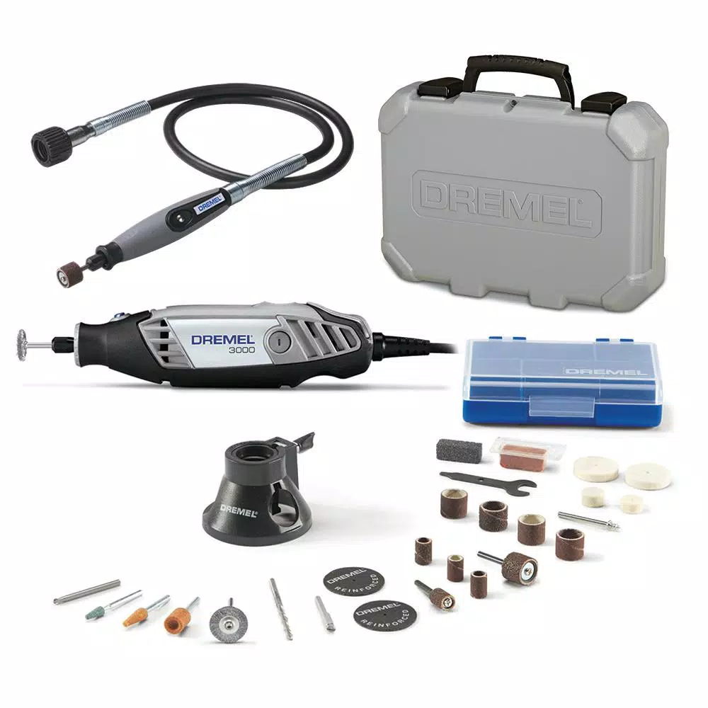 Dremel 3000 Series 1.2 Amp Variable Speed Corded Rotary Tool Kit with 36 in. Flex-Shaft Attachment