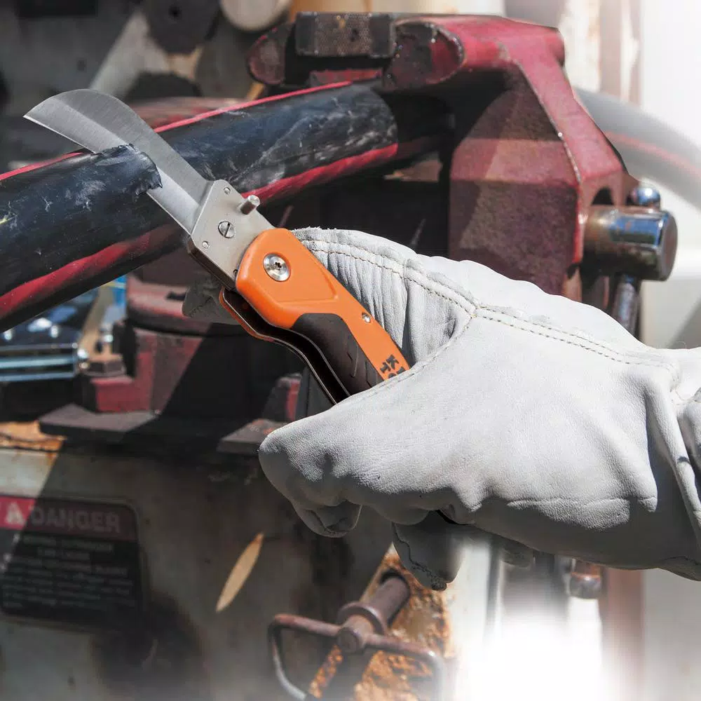 Klein Tools 2.5 in. Folding Cable Skinning Utility Knife with Replaceable Hawkbill Blade