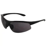 ERB Commandos ANSI Z87.1 High Impact Safety Sunglasses - Black Frame, Gray Tinted Lenses thumbnail 1