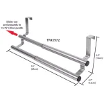 Unbranded Expandable 2-Tier Steel Over the Cabinet Door Towel Rack - Silver thumbnail 4