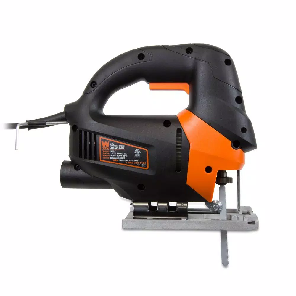 WEN 6 Amp Variable Speed Orbital Jig Saw, Corded Power Tool