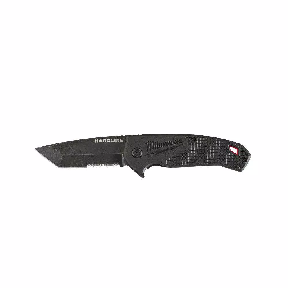 Milwaukee Hardline 3 in. D2 Steel Serrated Tanto Blade Folding Pocket Knife