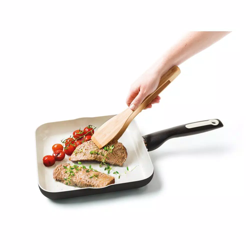 GreenPan Rio 10 in. Square Aluminum Ceramic Nonstick Griddle, Black
