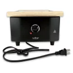 NutriChef Nutri Chef 2-Tier Raclette Grill, Electric Indoor Cooktop with Stone Plate and Metal Grills, 1200W, Black thumbnail 3