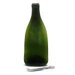 Epicureanist Recycled Wine Bottle Cheese Board and Knife Set, Green thumbnail 2