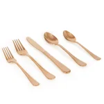Gibson Home Goldie Rose 20-Piece Stainless Steel Flatware Set, Rose Gold Finish, Service for 4 thumbnail 1