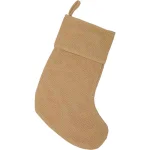 VHC Brands 20 in. Natural Cotton Burlap Christmas Stocking - Farmhouse Holiday Decor thumbnail 1