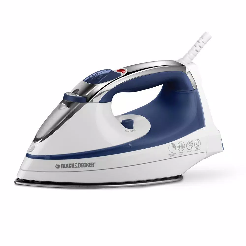 BLACK+DECKER Steam Advantage Traditional Steam Iron, 1200W, Blue