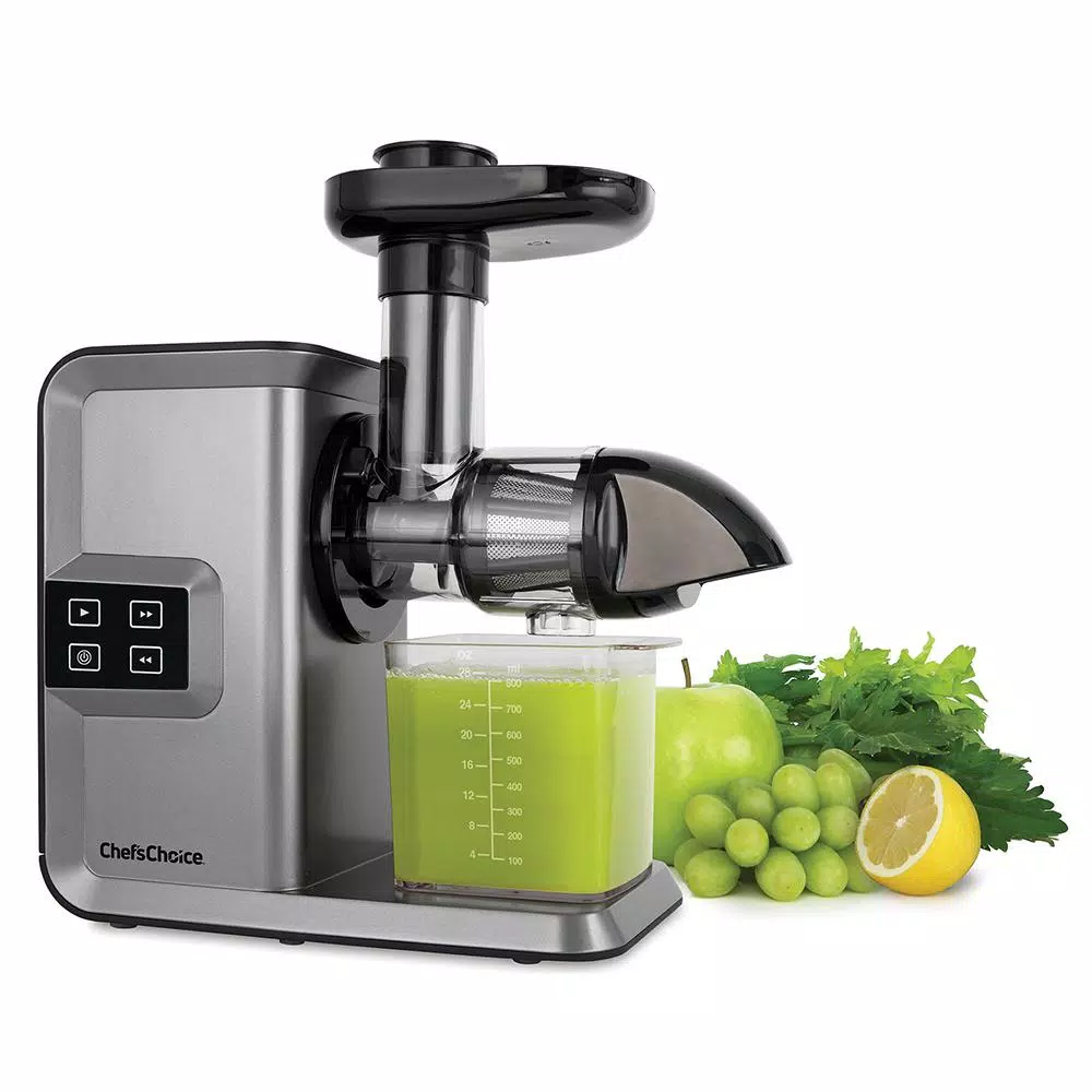 Chef'sChoice Chef's Choice Cold Press Masticating Juicer, Silver Horizontal Anti-Clog Juicer