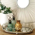 LITTON LANE Modern Reflections Silver Oval Mirror Ring Trays, Set of 2 thumbnail 1