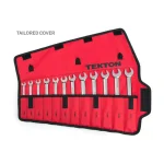 TEKTON 12-Piece Metric Ratcheting Combination Wrench Set, 8-19 mm with Storage Pouch thumbnail 9