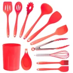MegaChef 12-Piece Red Silicone Kitchen Utensil Set thumbnail 1