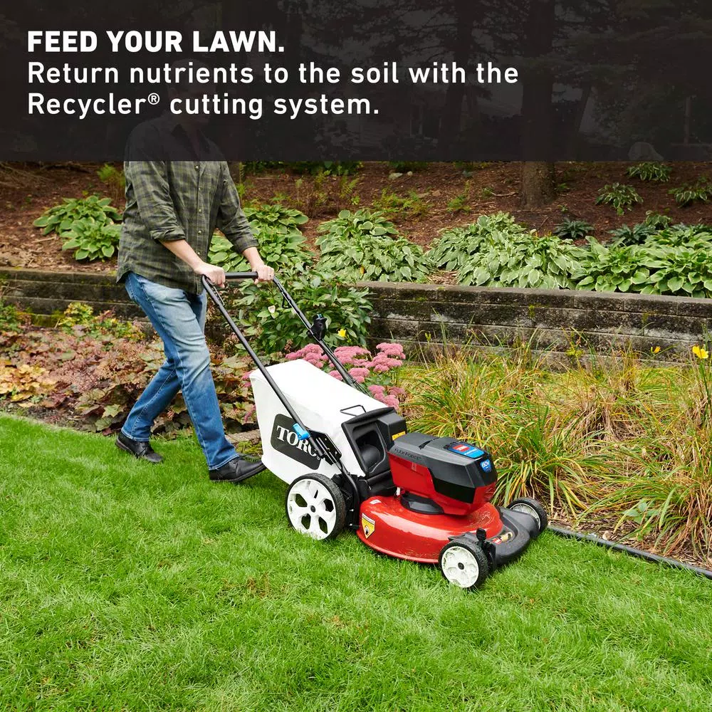 Toro 21 in. 60V Max Cordless Walk Behind Push Lawn Mower with 4 Ah Battery and Charger