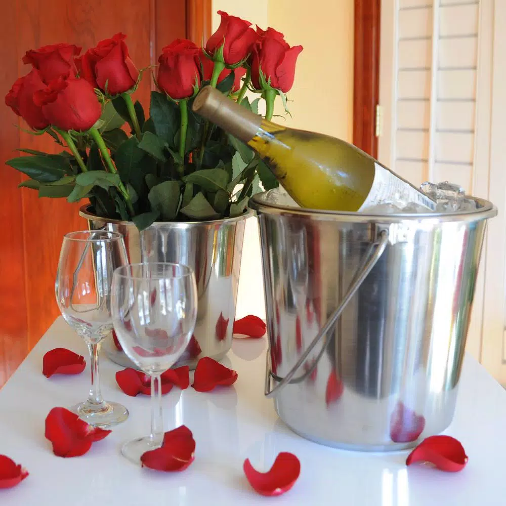 AmeriHome 3-Piece Stainless Steel Bucket Set, Nesting Multi-Purpose Pails
