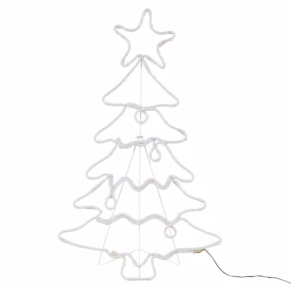 Luxen Home 45 in. LED Multi-Color Rope Light Christmas Tree Decoration - Indoor/Outdoor