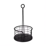 Spectrum Everly Braided Steel Paper Towel Holder, Black Farmhouse Kitchen Decor thumbnail 1