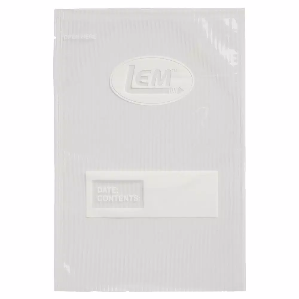 LEM MaxVac Quart Vacuum Sealer Bags, 44-Count, 8 x 12 in. Puncture Resistant Plastic