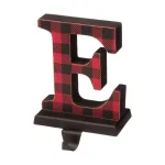 Glitzhome NOEL Buffalo Plaid Christmas Stocking Holder Set of 4 - Wood and Metal thumbnail 4