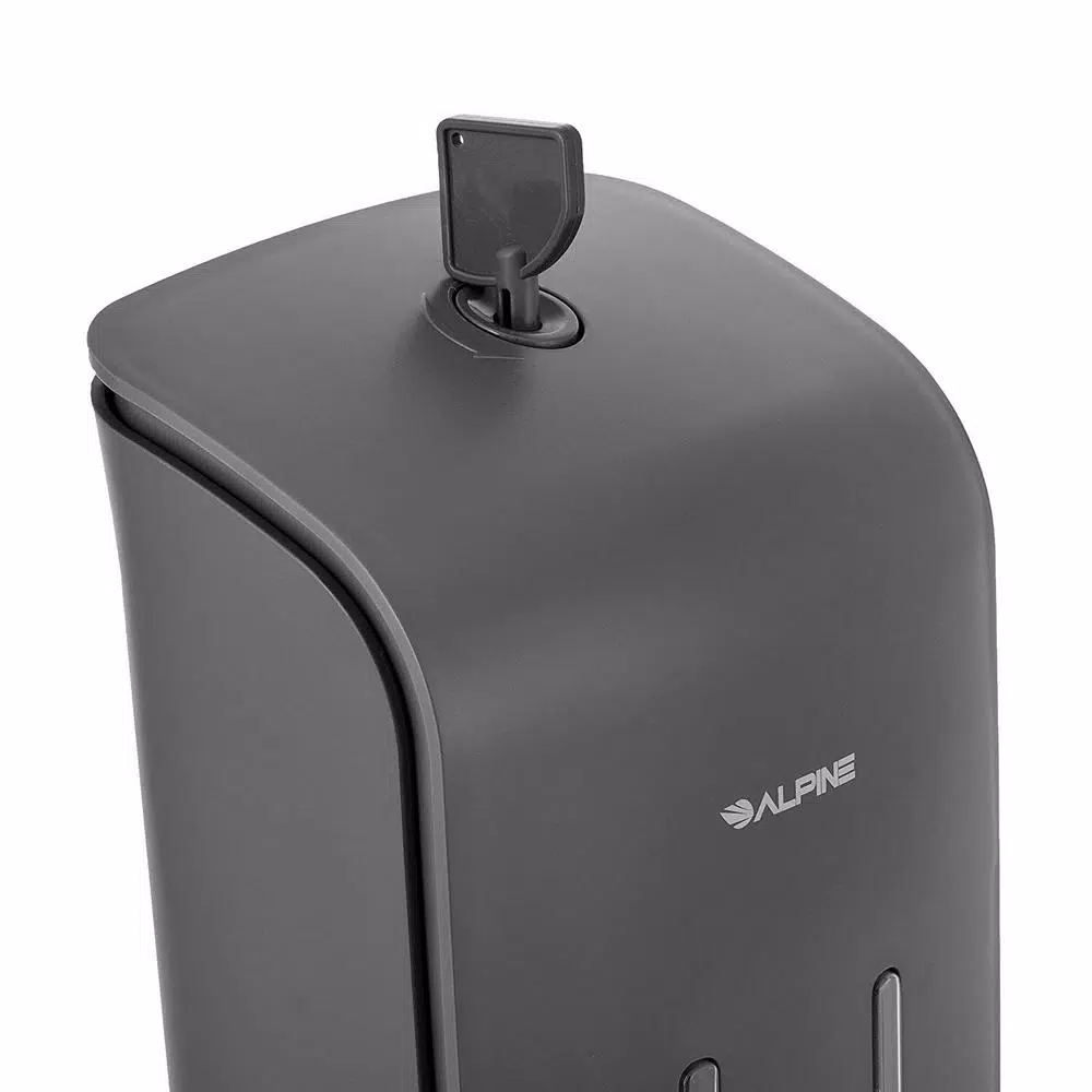 Alpine Industries Dual Soap and Hand Sanitizer Dispenser, 1100 ml, Gray