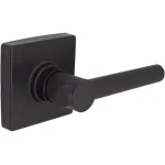 Defiant Highland Matte Black Passage Door Lever with Square Rose thumbnail 1