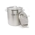 Gas One 24 qt. Stainless Steel Stock Pot Set with Lid and Steamer Rack thumbnail 1