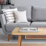Elegant Designs Farm Fresh Gray Wash Decorative Wood Serving Tray with Black Metal Handles thumbnail 1
