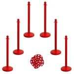 Mr. Chains Medium Duty Stanchion and Chain Kit, Red thumbnail 1