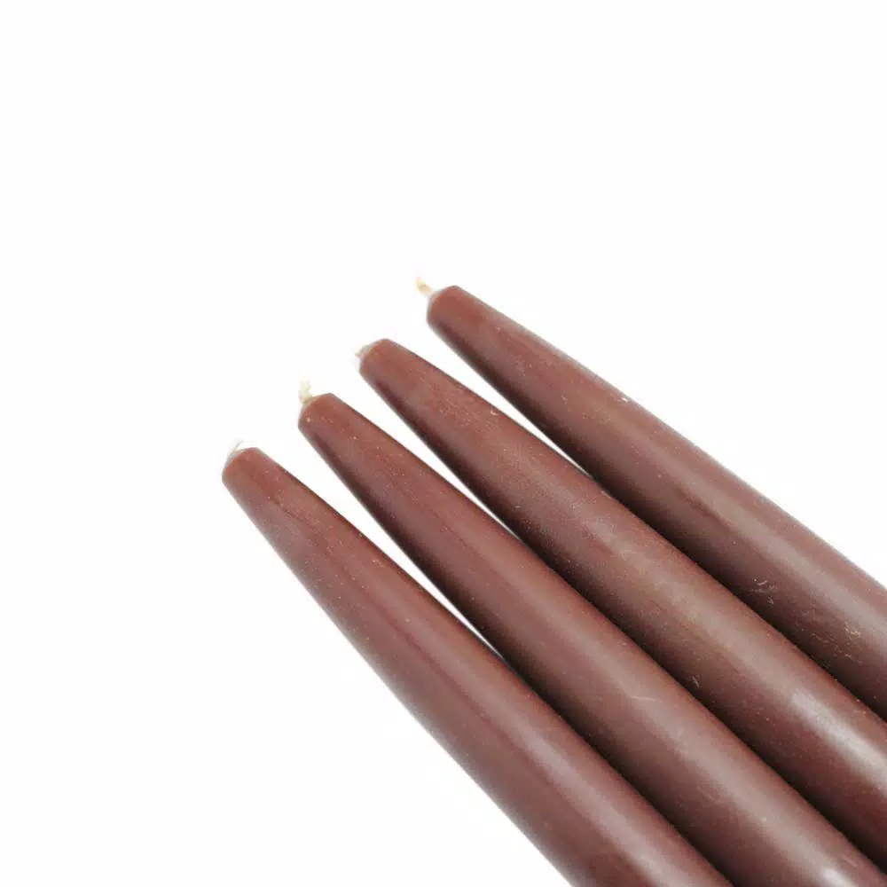 Zest Candle 6 in. Brown Taper Candles, Set of 12
