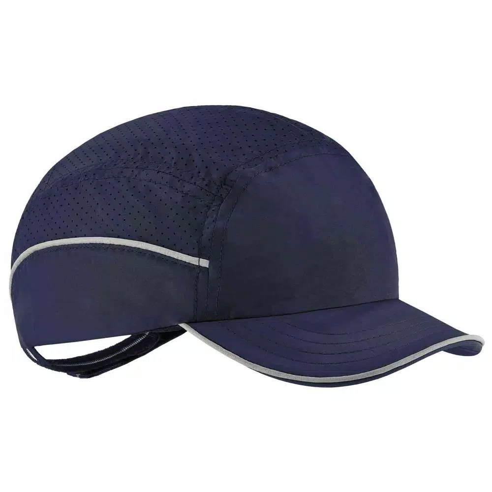 Skullerz 8955 Lightweight Navy Blue Vented Bump Cap with Short Brim