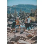 Picnic Time Frontier Heathered Gray Picnic Utility Cooler Bag with Meal Set for Four thumbnail 7
