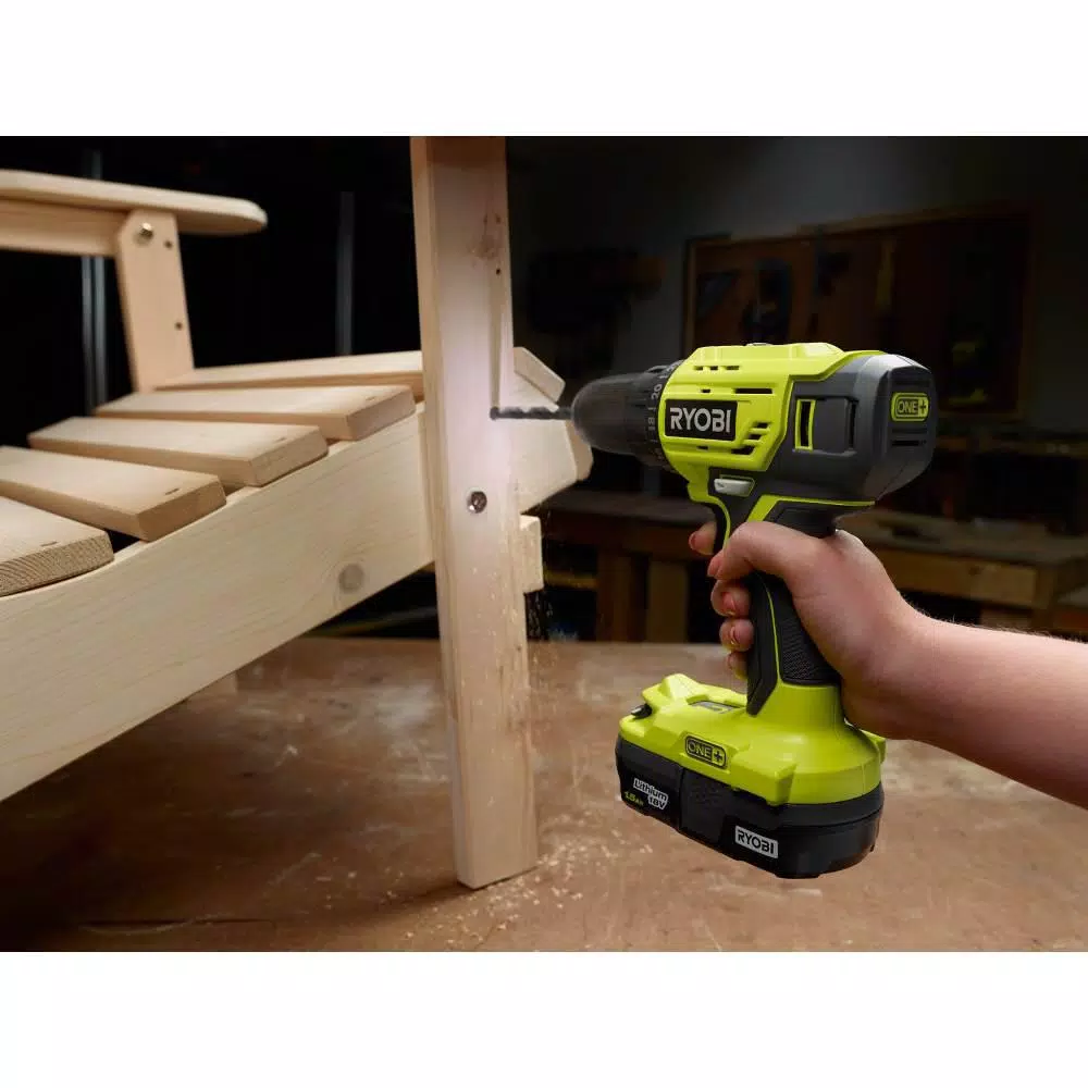 RYOBI ONE+ 18V Cordless 1/2 in. Drill/Driver Kit with 1.5 Ah Battery, Charger, and 20-Piece Impact Rated Driving Kit