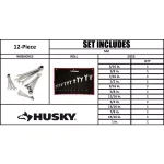 Husky Master SAE Reversible Ratcheting Wrench Set, 12-Piece, Chrome Finish thumbnail 9