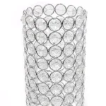 Elegant Designs 11.25 in. Chrome and K5 Crystal Cylinder Decorative Table Vase thumbnail 4