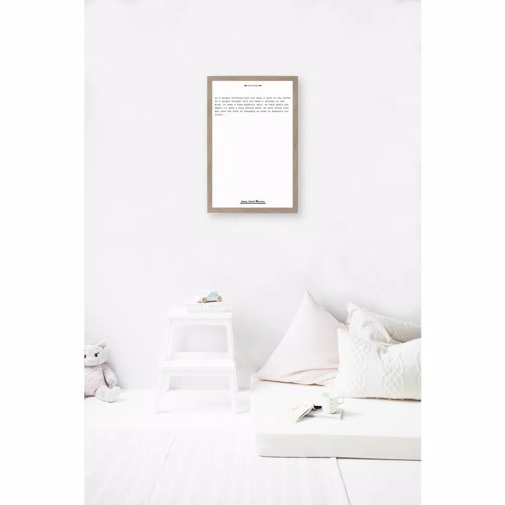 Petal Lane Journey Thoreau Rustic Brown Magnetic Memo Board with 4 Wood Magnets