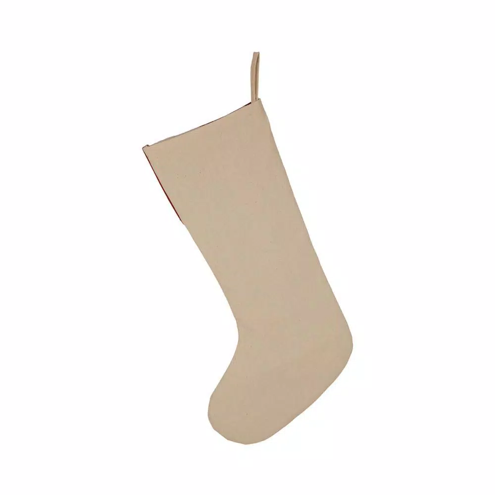 Glitzhome 21 in. Red Cardinal Embroidered Christmas Stockings, Polyester & Linen Blend (2-Pack)