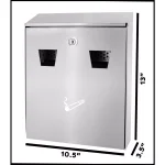 Alpine Industries Stainless Steel Wall Mounted Cigarette Disposal Station Outdoor Ashtray thumbnail 5