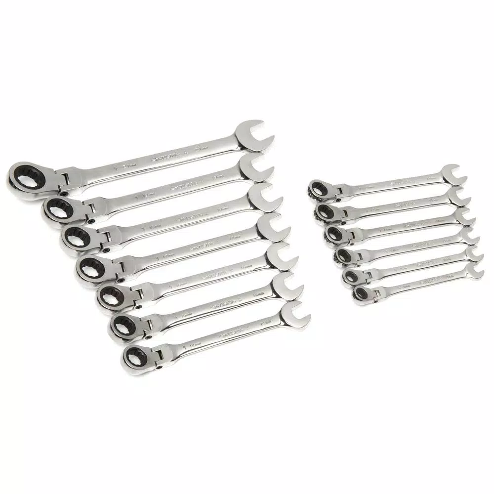Husky 13-Piece Master Metric Flex Head Ratcheting Wrench Set