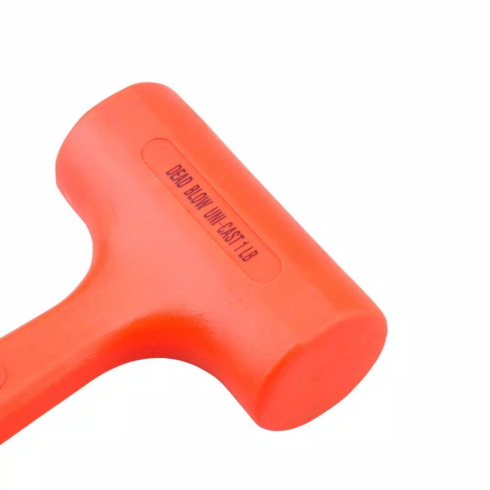 Steel Core 3-Piece Dead Blow Hammer Set, 1 lb, 2 lb, 3 lb, Neon Orange