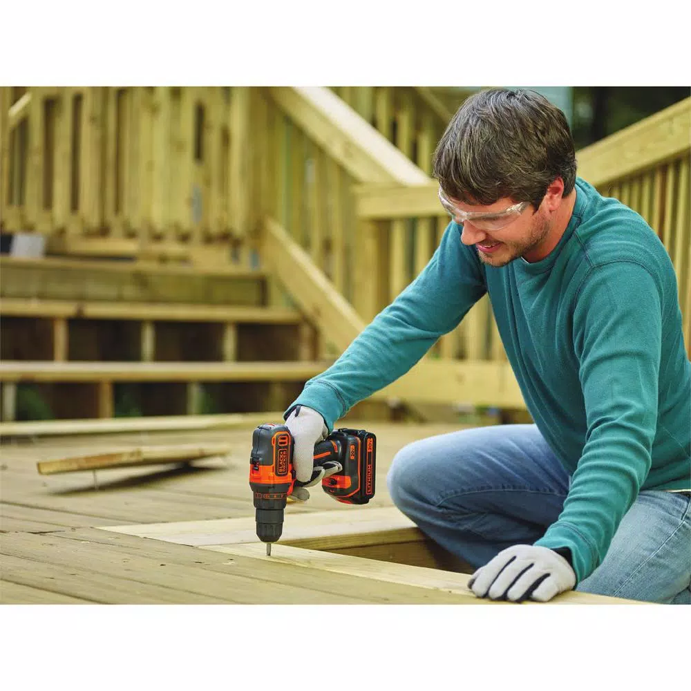 BLACK+DECKER 20V MAX Lithium-Ion Cordless 3/8 in. Drill/Driver Kit with 1.5 Ah Battery and Charger
